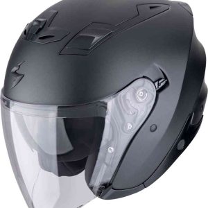 SCORPION EXO-Z1 SOLID Moto Cara Abierta Jet Casco Mate Negro Perla