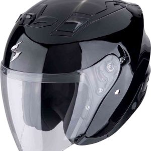 SCORPION EXO-Z1 SOLID Moto Cara Abierta Jet Casco Negro Metalizado