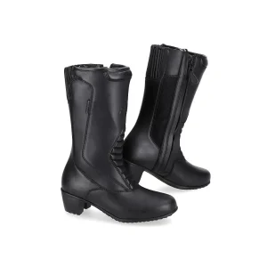 BELA ALPINE Botas De Moto Senhora Couro Preto