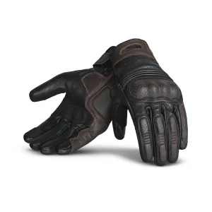 BELA RUSH LUVAS DE MOTO SENHORA COURO MARROM