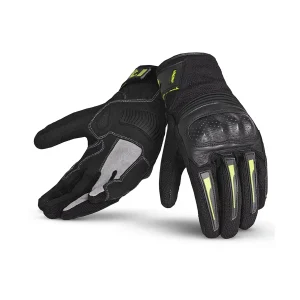 BELA DRIFT LUVAS DE MOTO TEXTIL PRETO AMARELO FLUORESCENTE