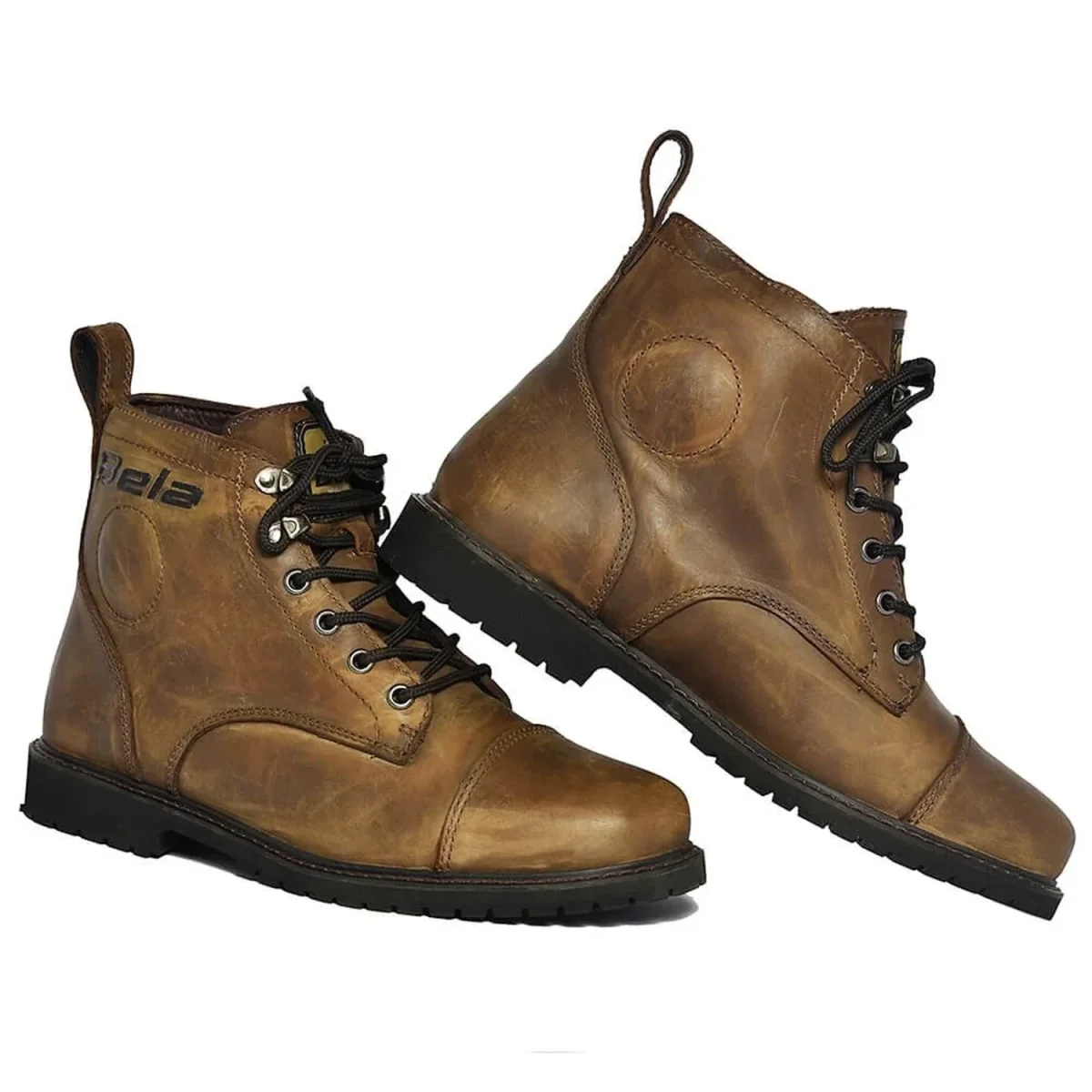 BELA MARTEN Botas De Moto Couro Marrom - Image 2