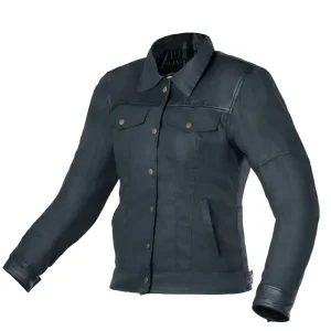 BELA Denim Casacos De Moto Senhora Têxtil Preto