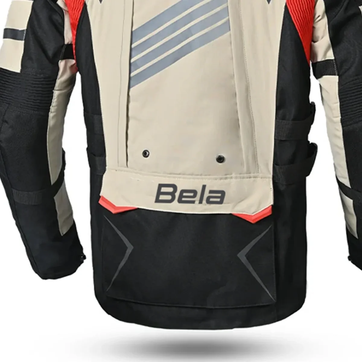 BELA Hailstorm Casacos De Moto Têxtil Creme Laranja Preto - Image 8