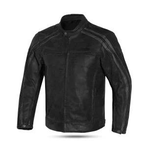 BELA NIGHT HAWK CASACOS DE MOTO COURO VINTAGE PRETO CINZA