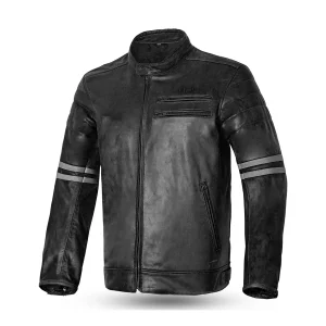 BELA ROYAL RIDER CASACOS DE MOTO COURO VINATGE PRETO CINZA