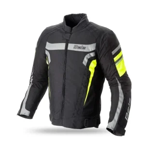 BELA REBEL RIDER CASACOS DE MOTO TEXTIL SENHORA PRETO AMARELO FLUO