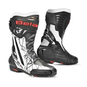 BELA AIR RIDER GP 1 BOTAS DE MOTO CORRIDA PRETO BRANCO
