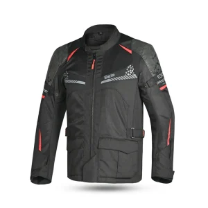 BELA ONSAKER CASACOS DE MOTO TEXTIL PRETO VERMELHO