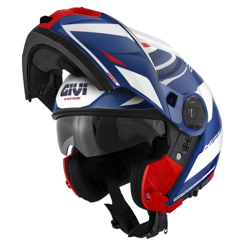 GIVI X.21 EVO NÚMERO MOTO CAPACETE MODULAR PRETO BRANCO VERMELHO - Image 3