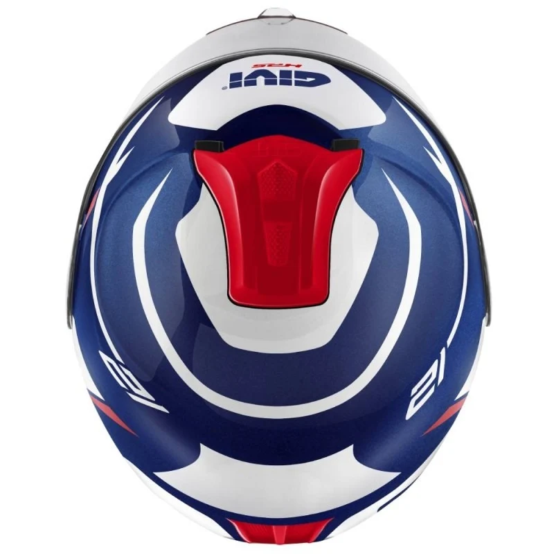 GIVI X.21 EVO NÚMERO MOTO CAPACETE MODULAR PRETO BRANCO VERMELHO - Image 6