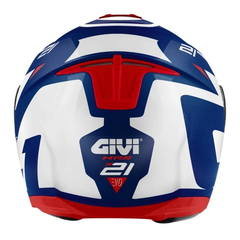 GIVI X.21 EVO NÚMERO MOTO CAPACETE MODULAR PRETO BRANCO VERMELHO - Image 5