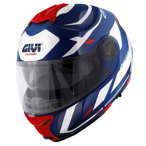 GIVI X.21 EVO NÚMERO MOTO CAPACETE MODULAR PRETO BRANCO VERMELHO