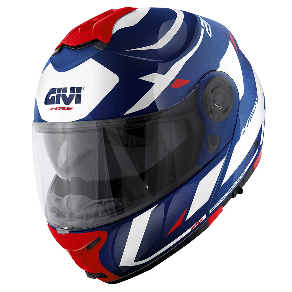 GIVI X.21 EVO NÚMERO MOTO CAPACETE MODULAR PRETO BRANCO VERMELHO