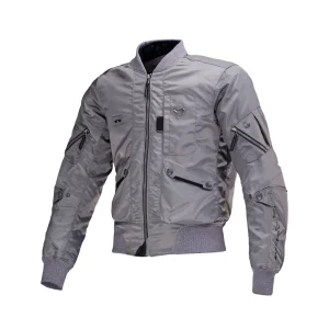 MACNA BASTIC Hombre Impermeable Bomber Chaqueta Gris