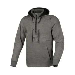 MACNA BYRON Hombre Verano Moto Capucha Gris Jaspeado