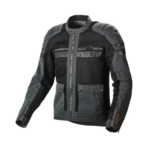 MACNA Fluent Night Eye Chaqueta moto urbana Negro ojo Noche Marrón