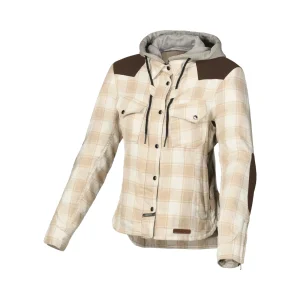 MACNA INLAND Mujer Textil Moto Chaqueta Beige Marrón
