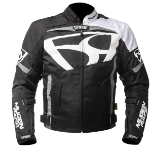 MUGENRACE AGGRESSORE-T Moto Textil Casaco Branco Preto