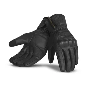 R-TECH DYNAMIC Luvas de Moto Couro Preto