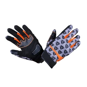 R-TECH LEOPARD Luvas De Moto Textil Preto Laranja