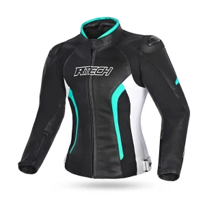 R-TECH TOM RIDER Casaocs De Moto Senhora Preto Branco Turques