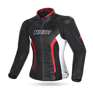 R-TECH TOM RIDER Casaocs De Moto Senhora Preto Branco Vermelho
