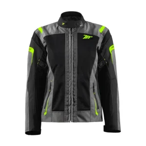 Seventy SD-JT68 casacos de moto Sahara Summer para mujer gris/amarillo fluorescente