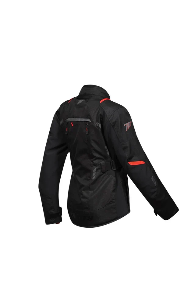 SEVENTY SD-JT69 Moto Senhora Casacos Preto Vermelho - Image 3