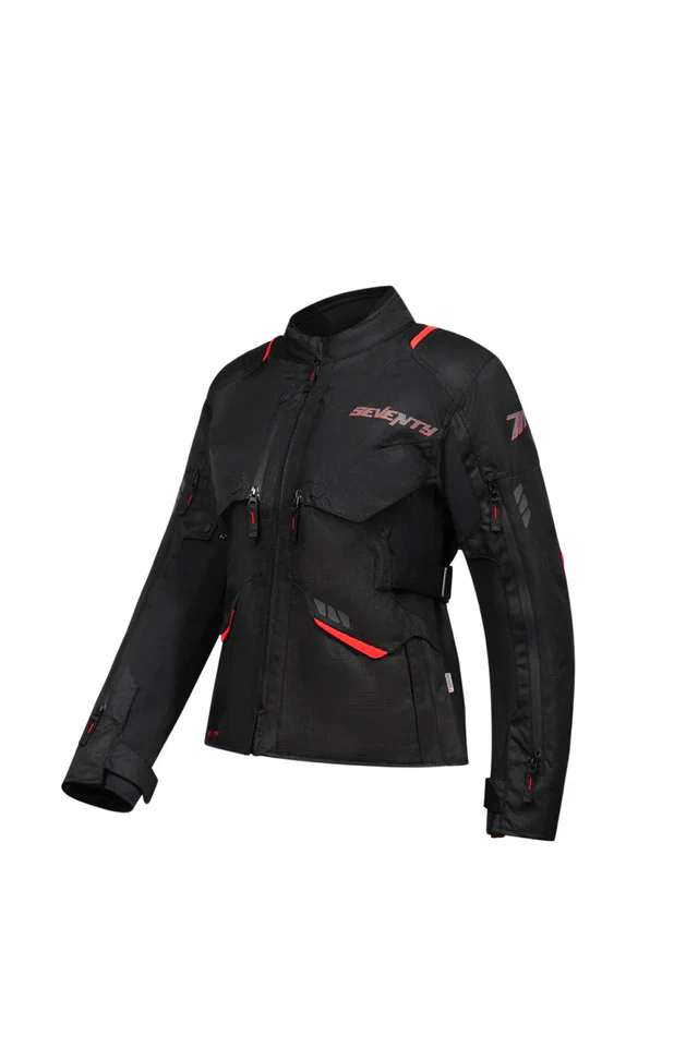 SEVENTY SD-JT69 Moto Senhora Casacos Preto Vermelho - Image 4
