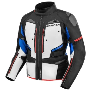 SHIMA DUNE CASACOS TEXTIL DE MOTO HOMEM PRETO BLANCO AZUL