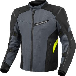 SHIMA RUSH 2 Vented Moto Homem Textil Casacos Cinza Fluo Preto