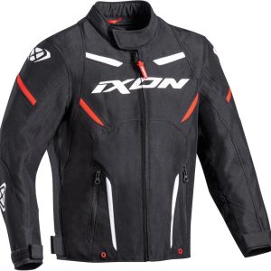 IXON STRIKER NIÑOS Moto Textil Chaqueta Negro Blanco