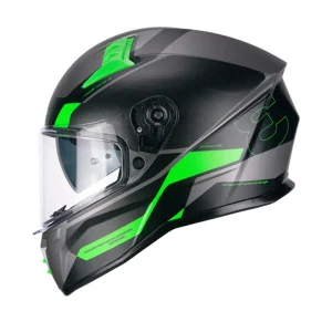 CGM 333G ONYX SPORT CAPACETES INTEGRAL DE MOTO CINZA VERDE FLUO MATE