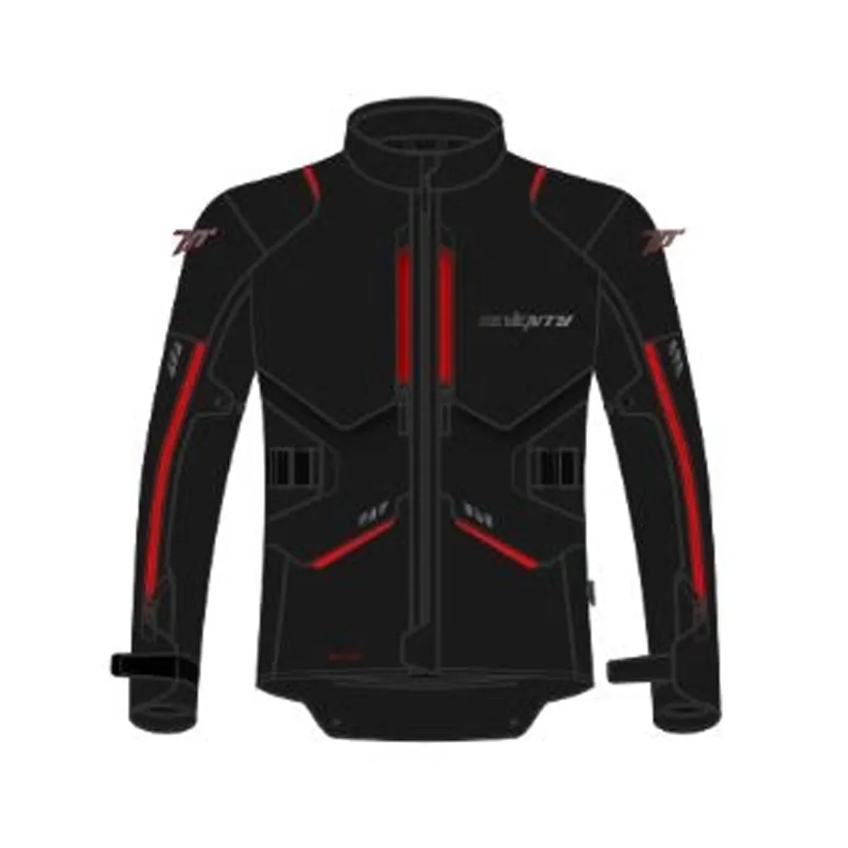 SEVENTY SD-JT67 Moto Homem Casacos Preto Vermelho - Image 2