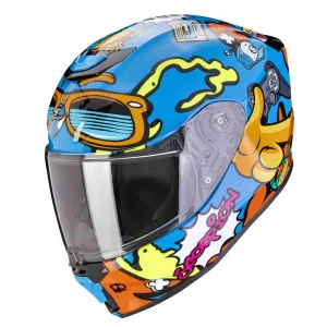 SCORPION EXO-JNR AIR FUN INTEGRAL CASCO Azul-Naranja