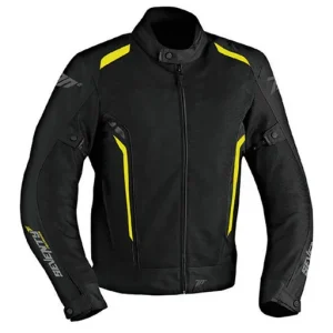 Seventy SD-Jt32 casacos de moto de turismo de verano para hombre, color Preto y amarillo flúor