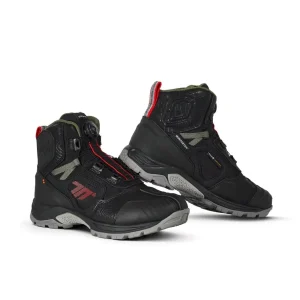 SEVENTY SD-BA7 STELVIO LOW Moto Unisex Homem Botas Preto Verde Vermelho