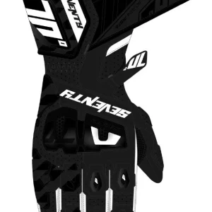 SEVENTY SD-R24 PISTA Luvas De Cuero Para Motocicleta Para Hombre Preto/Blanco