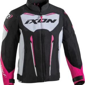 IXON STRIKER AIR L Niños Textil Moto Chaqueta Preto, Blanco Fucsia