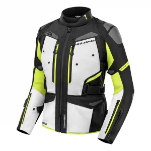 SHIMA DUNE SENHORA CASACOS TEXTIL DE MOTO PRETO AMARILLO FLOU