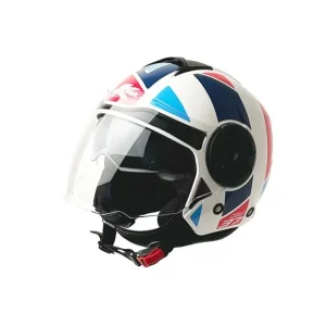 Kappa KV 37R Estilo JATO MOTOCICLETA CAPACETE Branco Brilhante Azul Vermelho
