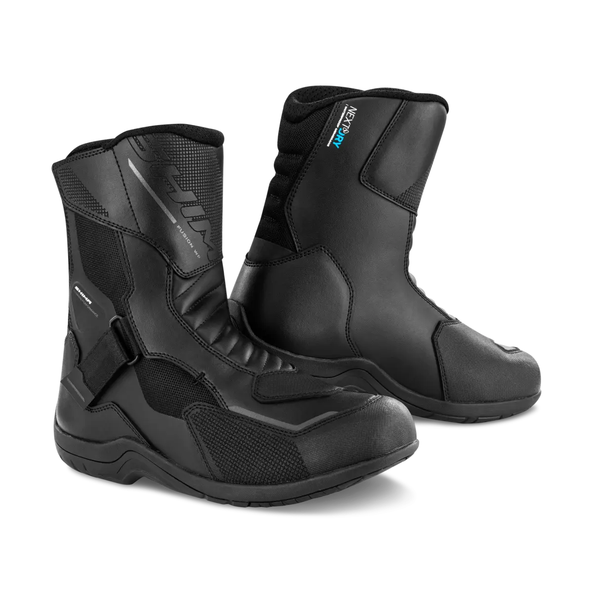 SHIMA FUSION WP Moto Senhora Touring BOTAS Preto