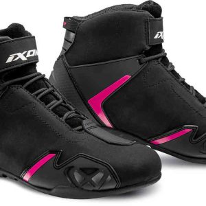 IXON GAMBLER WP MOTOCICLISTA MULHER BOTAS PRETAS FÚCSIA