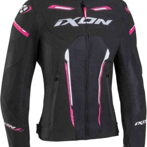 IXON STRIKER AIR LD Mujer Textil Moto Chaqueta Preto Blanco Fushia