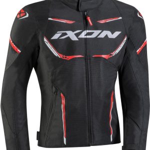 IXON STRIKER AIR WP Moto Textil Hombre Chaqueta Negro Rojo Blanco